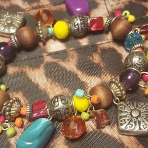 Bright and happy colors.  Selling a bracelet and m